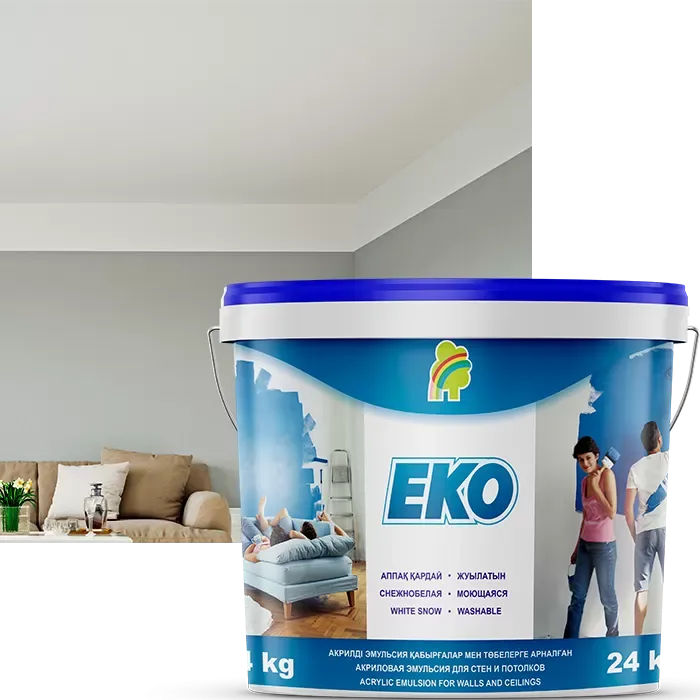Краска "EKO" для стен и потолков моющаяся акриловая 3,5 кг