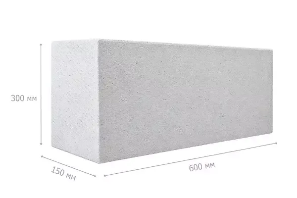 Газоблок 600×150×300 мм