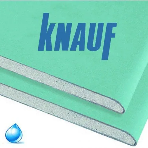Гипсокартон потолочный влагостойкий ГКЛ Knauf 1200*2500*9,5мм