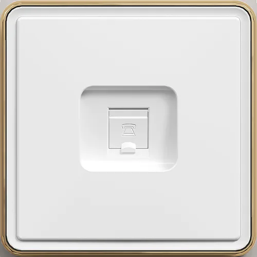 Розетка телефон RJ11, с/у, Белый, серия SAKURA, (TEKLED Electric)100/10