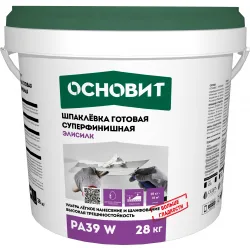 Шпаклевка готовая суперфинишная супербелая Основит Элисилк PA39 W