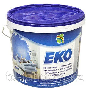 Краска ЕКО 3,5кг снежнобелая, моющаяся, акриловая для стен и полтолков, без запаха