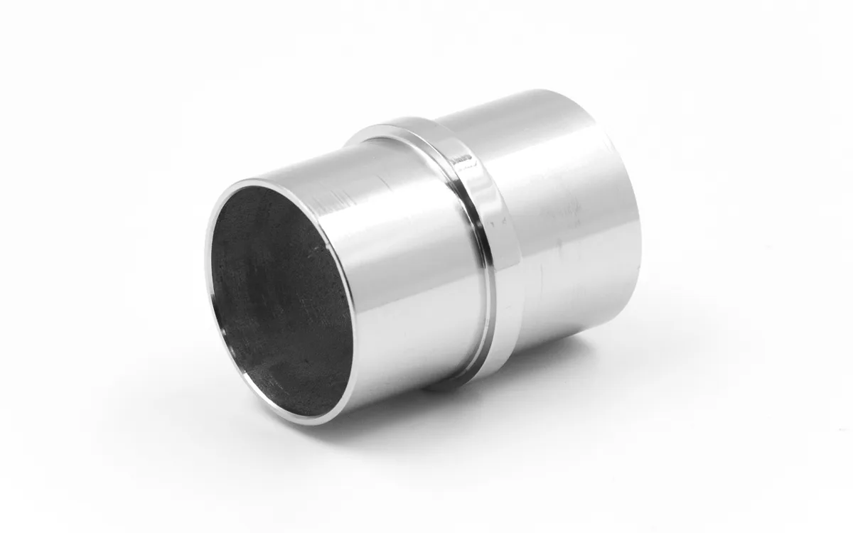 Соединитель трубы Ø38.1 с насечками, полированный, (AISI 316) k086-3