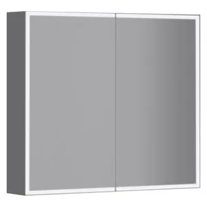 Зеркальный шкаф Jacob Delafon Parallel EB2292-NF, 80 см, LED подсветка, инфракрасный выключатель, цвет белый