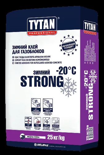 Клей для кладки газо и пеноблоков STRONG зимний