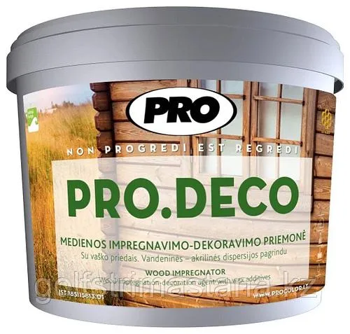Декоративно защитная пропитка для дерева PRO.DECO 10 л, пиния