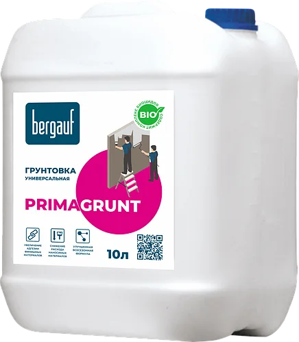 Bergauf PRIMAGRUNT, Грунтовка универсальная, 10 л, зима-лето