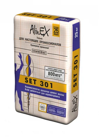 Сухие смеси AlinEX GLATT, SET 301, 302, JOINT, Finish 25 кг