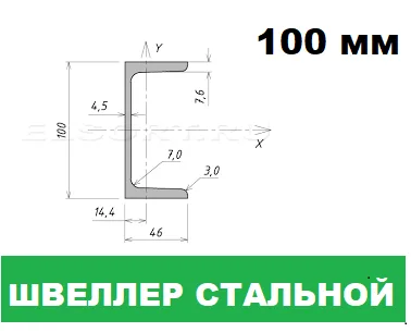 Швеллер стальной 10