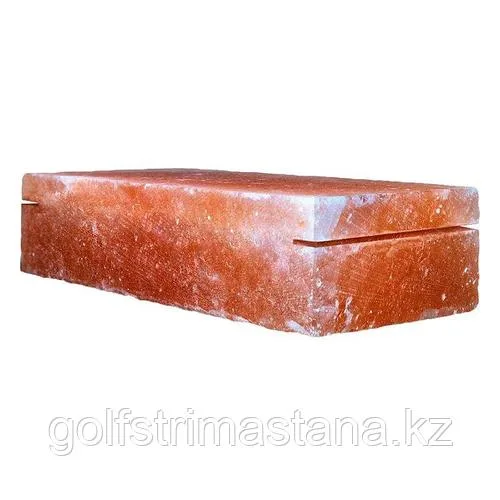 Кирпич из гималайской соли 200x100x50 мм (с вертикальным  пазом) шлифованный
