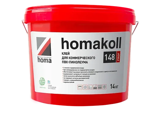 Клей Homakoll 148 Prof (14 кг) для коммерческого ПВХ линолеума