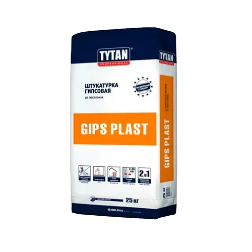TYTAN GIPS PLAST штукатурка гипсовая, 25кг.