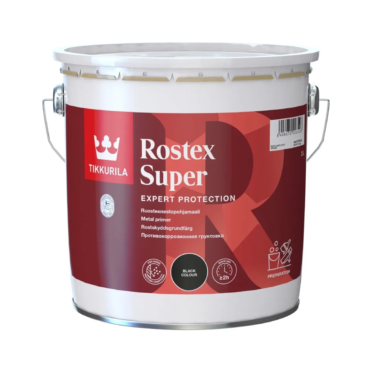 Грунт Tikkurila ROSTEX SUPER светло-серый 3л 675540030