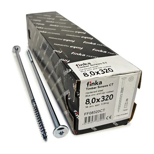 Шурупы (саморезы) конструкционные Finka Timber Screws CT 8,0x320 мм TX40 (50 шт)