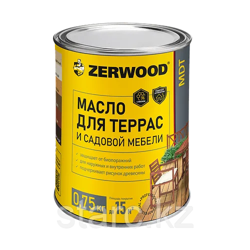 Масло для террас и садовой мебели MDT 0.75 кг СОСНА "ZERWOOD"