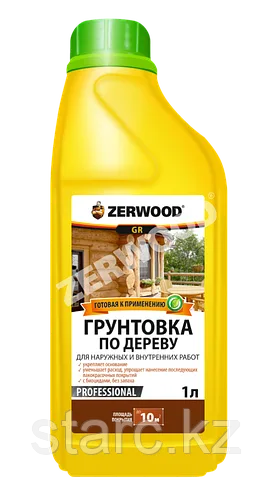 ГРУНТОВКА ПО ДЕРЕВУ 1Л "ZERWOOD"
