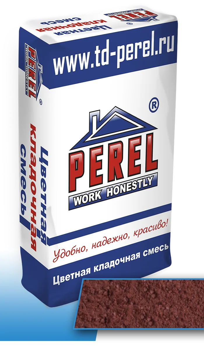 Красная кладочная смесь Perel