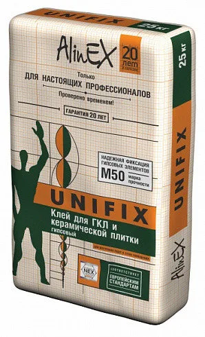 Клей для ГКЛ AlinEX «UNIFIX», 25 кг