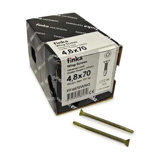Шурупы (саморезы) флюгельные Finka Wing Screws 4,8x70 мм TX25 (150 шт)