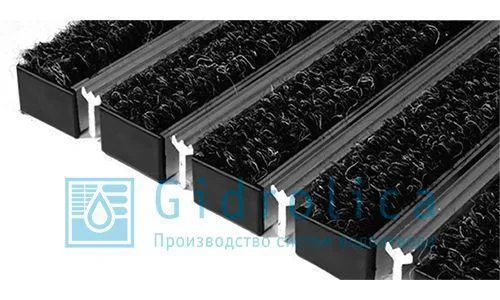 Придверная решетка Gidrolica Step - текстиль+скребок,  м.кв.
