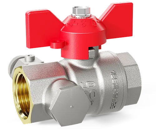 Кран шаровый с дренажем PN40 DN15