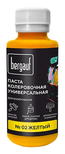 Бергауф, Паста колеровочная универсальная, "ЖЁЛТЫЙ" 0.1л