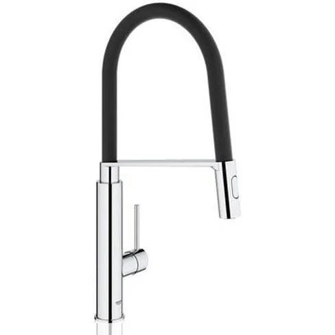 Смеситель для кухни GROHE 31491000 Concetto Professional с гибким изливом BLACK