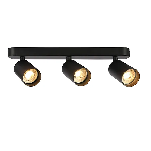 Adjustable Gimbal Cylinder FF500-3 GU10 Downlight Surface Mount Spotlight 3 way Black (TEKLED)